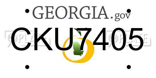 CKU7405 Georgia License Plate