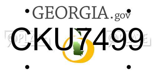 CKU7499 Georgia License Plate