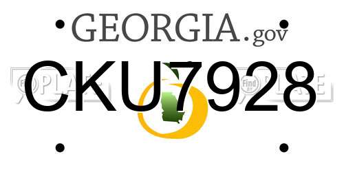 CKU7928 Georgia License Plate