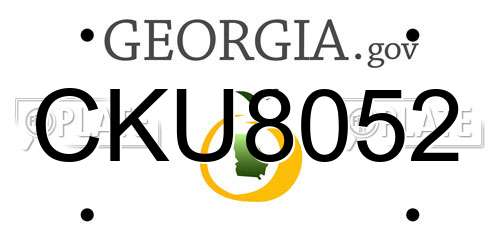 CKU8052 Georgia License Plate