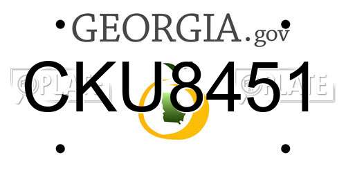 CKU8451 Georgia License Plate