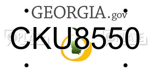 CKU8550 Georgia License Plate