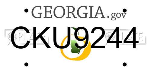 CKU9244 Georgia License Plate