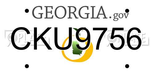 CKU9756 Georgia License Plate