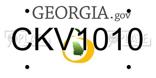 CKV1010 Georgia License Plate