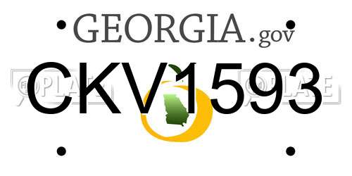 CKV1593 Georgia License Plate