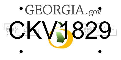 CKV1829 Georgia License Plate