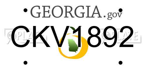 CKV1892 Georgia License Plate