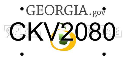 CKV2080 Georgia License Plate