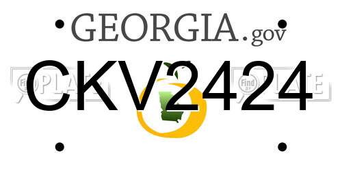 CKV2424 Georgia License Plate
