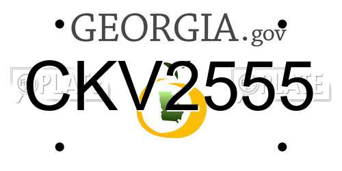 CKV2555 Georgia License Plate