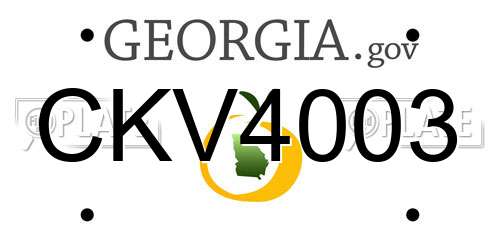CKV4003 Georgia License Plate