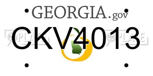 CKV4013 Georgia License Plate