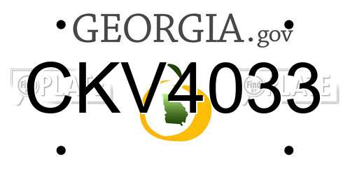CKV4033 Georgia License Plate