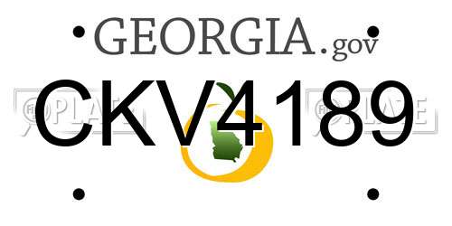 CKV4189 Georgia License Plate