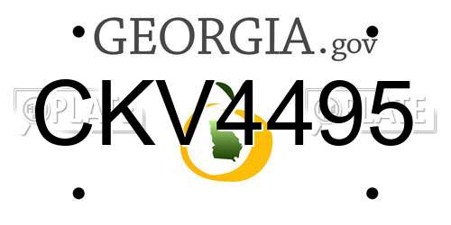 CKV4495 Georgia License Plate