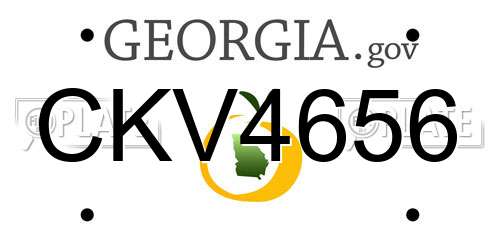 CKV4656 Georgia License Plate