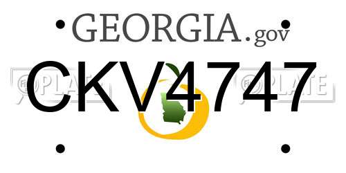 CKV4747 Georgia License Plate
