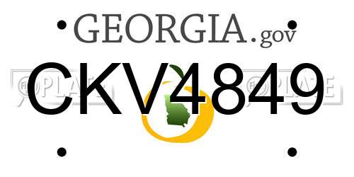 CKV4849 Georgia License Plate