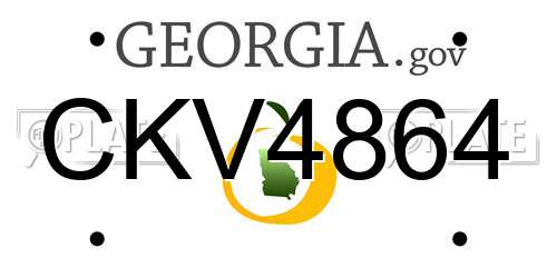 CKV4864 Georgia License Plate