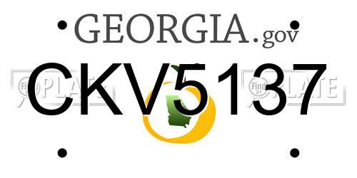 CKV5137 Georgia License Plate