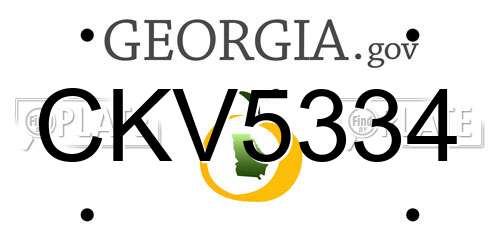 CKV5334 Georgia License Plate