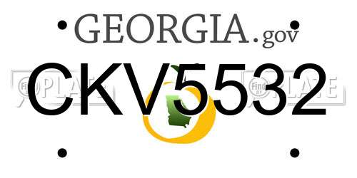 CKV5532 Georgia License Plate