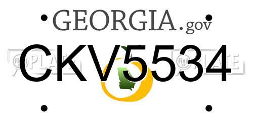 CKV5534 Georgia License Plate