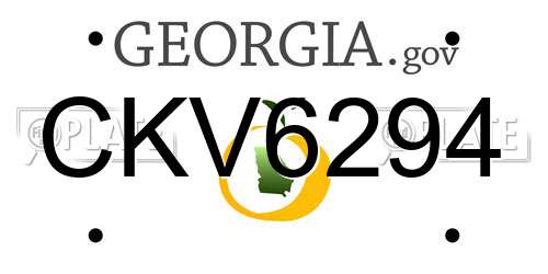 CKV6294 Georgia License Plate