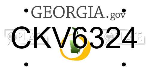 CKV6324 Georgia License Plate