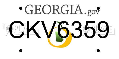 CKV6359 Georgia License Plate