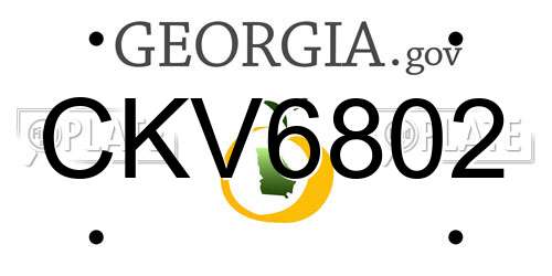 CKV6802 Georgia License Plate