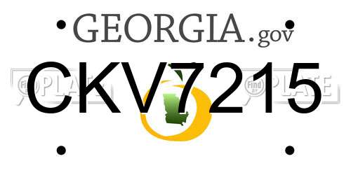 CKV7215 Georgia License Plate