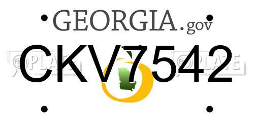 CKV7542 Georgia License Plate