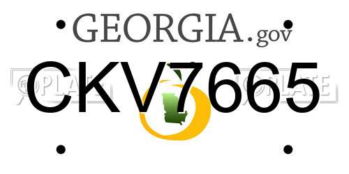 CKV7665 Georgia License Plate