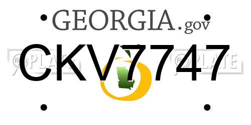 CKV7747 Georgia License Plate
