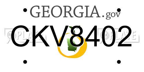 CKV8402 Georgia License Plate
