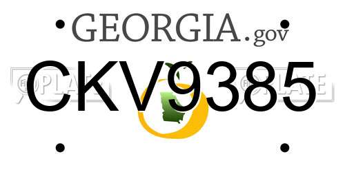 CKV9385 Georgia License Plate