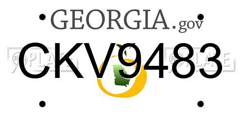 CKV9483 Georgia License Plate