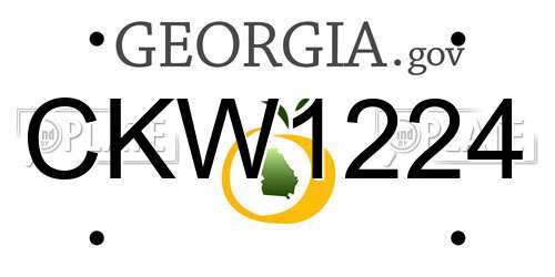 CKW1224 Georgia License Plate