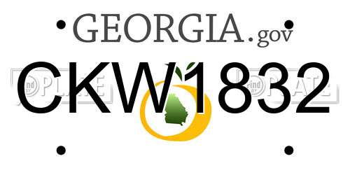 CKW1832 Georgia License Plate