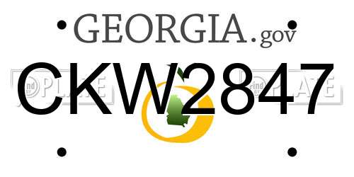 CKW2847 Georgia License Plate