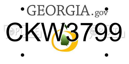 CKW3799 Georgia License Plate