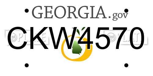 CKW4570 Georgia License Plate