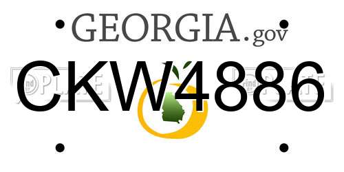 CKW4886 Georgia License Plate
