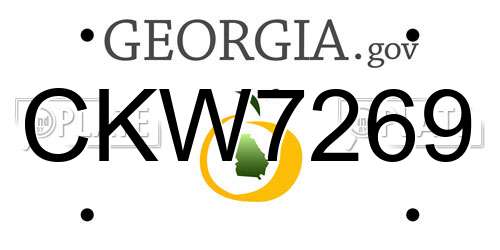 CKW7269 Georgia License Plate