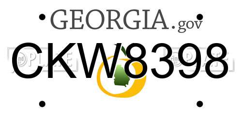CKW8398 Georgia License Plate