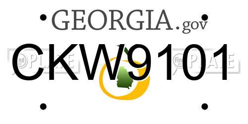 CKW9101 Georgia License Plate