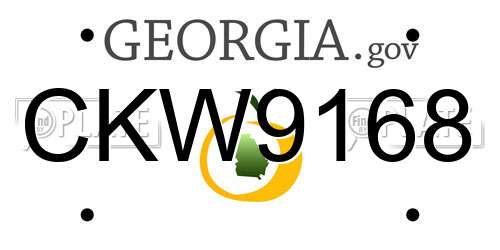 CKW9168 Georgia License Plate