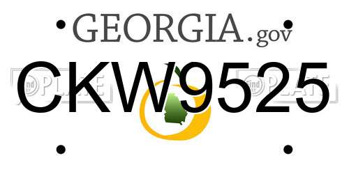 CKW9525 Georgia License Plate